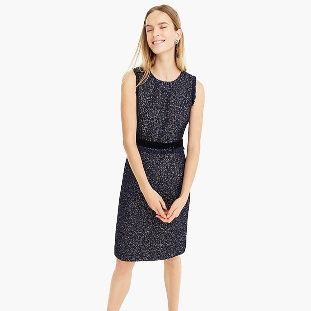 J. Crew Sparkle Tweed Dress